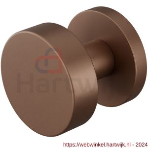 GPF Bouwbeslag Anastasius 9952.A2-00 S2 GPF9952.A2-00 vlakke knop S2 52x16 mm met knopvastzetter met ronde rozet Bronze blend - H21016526 - afbeelding 1