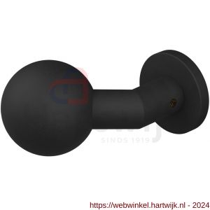 GPF Bouwbeslag ZwartWit 9953.61-00 S1 GPF9953.61-00 verkropte kogelknop S1 55 mm draaibaar met ronde rozet zwart - H21017471 - afbeelding 1