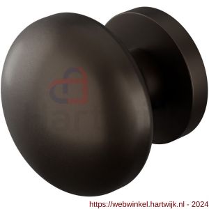 GPF Bouwbeslag Anastasius 9957.A1-00 S2 GPF9957.A1-00 Paddenstoel knop S2 65 mm met knopvastzetter met rond rozet Dark blend - H21016534 - afbeelding 1