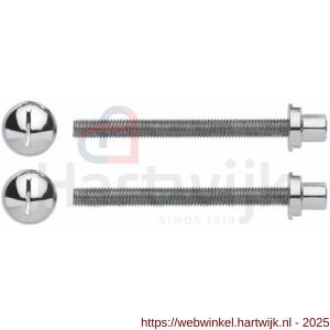 Mandelli1953 Kit 2 bevestiging enkelzijdig door deur mat nikkel - H21019927 - afbeelding 1