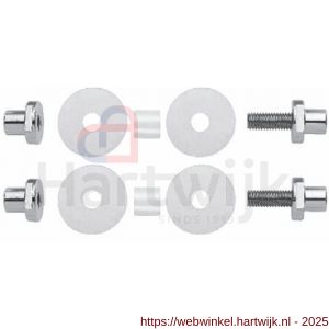 Mandelli1953 Kit 7 bevestiging dubbelzijdig door deur voor glazen deuren - H21019930 - afbeelding 1