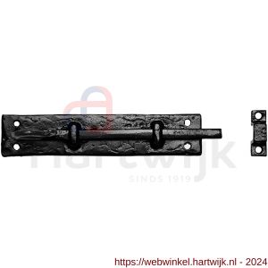 Kirkpatrick KP0830 deurschuif met krul 101x32 mm smeedijzer zwart - H21000115 - afbeelding 1