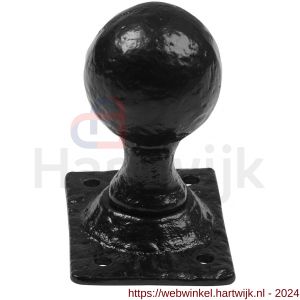 Kirkpatrick KP1069 knopkruk 44 mm op rechthoekig rozet 70x50 mm draaibaar smeedijzer zwart - H21003046 - afbeelding 1
