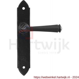 Kirkpatrick KP6052 WC63/8 deurkruk op schild 245x40 mm WC63/8 smeedijzer zwart - H21006056 - afbeelding 1