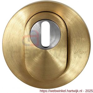 GPF Bouwbeslag PVD GPF9392.P4 Outside veiligheidsbuitenrozet rond 54 mm SKG*** kerntrekbeveiliging PVD mat messing - H21012998 - afbeelding 1
