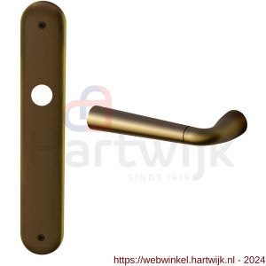 Mandelli1953 S90L BB56 Special deurkruk gatdeel linkswijzend op langschild 238x40 mm BB56 mat brons - H21016281 - afbeelding 1
