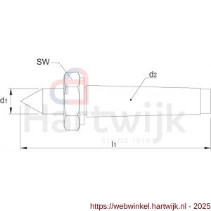 International Tools 85.140 Eco Pro vast center 60 graden met afdrukmoer MK 1 - H40501621 - afbeelding 2
