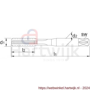 Phantom 21.100 HSS handtap ISO 529 metrisch set 3 stuks M33 - H40514369 - afbeelding 2