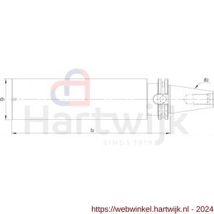 Phantom 82.424 halfbewerkte gereedschapshouder SK volgens DIN 69871 SK50 97x315 mm - H40501760 - afbeelding 2