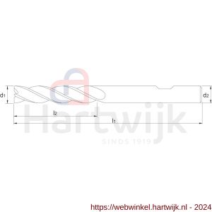 Phantom 34.355 HSS-E schachtfrees meersnijder DIN 844-B lang type N 36x106 mm - H40518035 - afbeelding 2