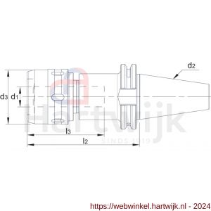 Phantom 83.624 krachtspan opname SK volgens DIN 69871 SK40 32 mm - H40501765 - afbeelding 2