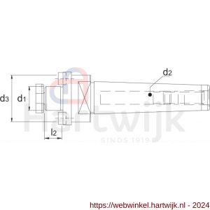 International Tools 82.251 Eco Pro opsteekfreeshouder voor frezen met dwarsspiebaan DIN 6357 MK volgens DIN 228-A MK2 16 mm L17 mm - H40501938 - afbeelding 2