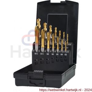 International Tools 29.195 Eco Pro HSS-E set machinetappen DIN 371/6 (combinatie) 22.197-22.198 M3-M12 en 11.431 2‚5-10,2 mm - H40527292 - afbeelding 1