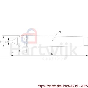 International Tools 85.110 Eco Pro vast center met HM-punt 60 graden MK 1 - H40501603 - afbeelding 2