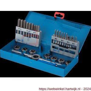 International Tools 29.130 Eco Pro HSS set draadsnijden in stalen cassette M3-M12 (25 mm) - H40514150 - afbeelding 1