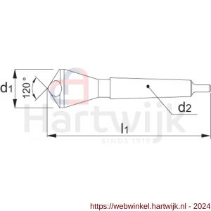 Phantom 42.710 HSS-E verzinkboor 120 graden schuin gat MK 3 40 mm - H40512332 - afbeelding 2