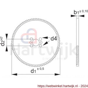 Phantom 63.460 HM-tip cirkelzaag negatieve spaanhoek 350x3‚4x32 mm T108 - H40522087 - afbeelding 2