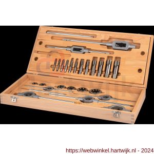 International Tools 29.120 Eco Pro set draadsnijden in houten cassette NPT 1/4-1 inch - H40514147 - afbeelding 1