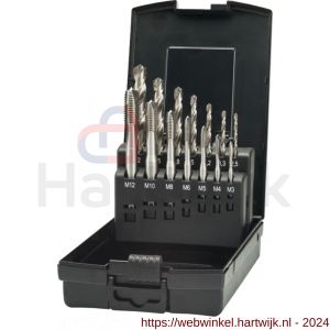 International Tools 29.195 Eco Pro HSS-E set machinetappen DIN 371/6 (combinatie) 22.195-22.196 M3-M12 en 11.420 2‚5-10,2 mm - H40527287 - afbeelding 1