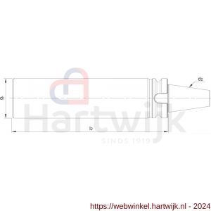 Phantom 82.426 halfbewerkte gereedschapshouder BT volgens MAS 403 BT BT40 63x250 mm - H40501761 - afbeelding 2