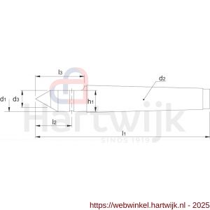 International Tools 85.130 Eco Pro vast center 60 graden met uitgediepte HM-punt MK 1 - H40501615 - afbeelding 2