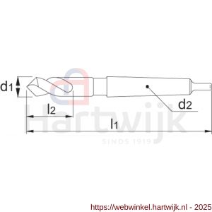 Phantom 15.650 HSS-E NC-centreerboor 90 graden MK 16‚0 mm - H40504800 - afbeelding 2