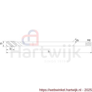 Phantom 23.371 UNI HSS-E machinetap metrisch lang voor blinde gaten M8 - H40513009 - afbeelding 2