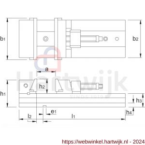 Bison 88.430 modulaire precisie machinespanklem type 6620 200 mm A maximaal 360 mm - H40500168 - afbeelding 2