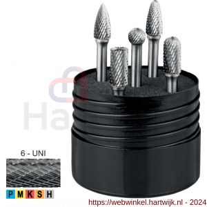 International Tools 49.140 Eco Pro HM set stiftfrezen vorm B, C, D, F en G 6-UNI diameter 10 - H40516506 - afbeelding 1