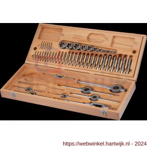 International Tools 29.120 Eco Pro set draadsnijden in houten cassette BSW 1/8-1 inch - H40514149 - afbeelding 1
