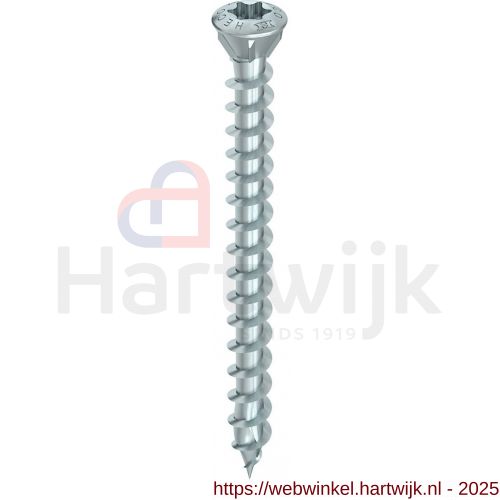 Heco-Topix-Plus vloerschroef 4,0x70 mm verzonken lenskop met freesribben T-Drive T 15 variabele voldraad verzinkt blauw A3K 500 stuks VARIANTA verpakking - H50803338 - afbeelding 1