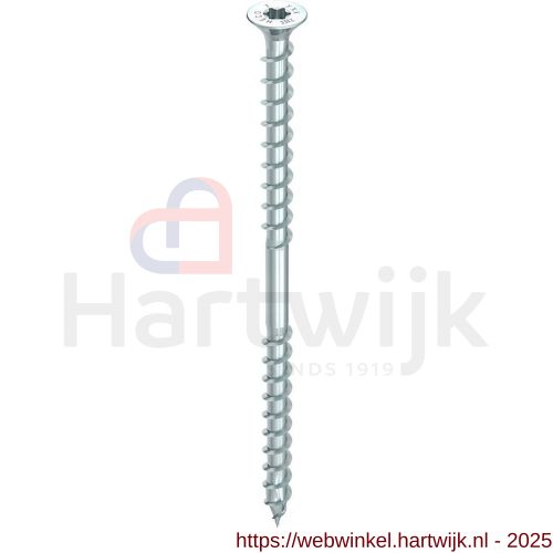 Heco-Topix-Plus Therm isolatieschroef 8,0x160 mm platverzonken kop met freesholtes Heco-Drive HD 40 onderkopdraad verzinkt blauw A3K 50 stuks VARIANTA verpakking - H50802531 - afbeelding 1