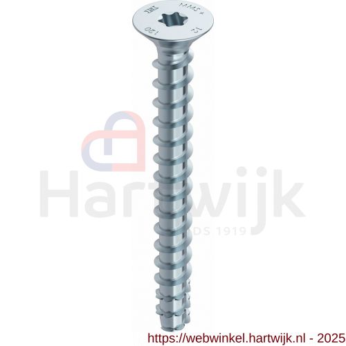 Heco Multi-Monti-Plus F schroefanker 7,5x100 mm platverzonken kop T-Drive T 40 verzinkt blauw A2K 50 stuks VARIANTA verpakking - H50801993 - afbeelding 1