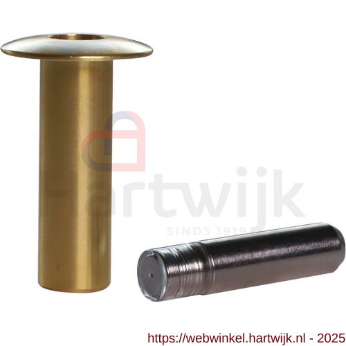 Henderson FSL/PB Fantom automatische schuifdeur deurstop messing mat - H20301178 - afbeelding 1
