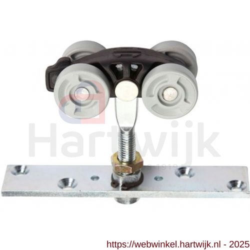 Henderson 57B schuifdeurbeslag Pacer hangrol met vlakke bevestigingsplaat voor rail 600AN - H20300534 - afbeelding 1