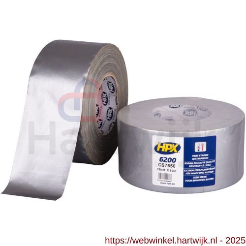 HPX Pantser reparatie tape zilver 75 mm x 50 m - H51700239 - afbeelding 1