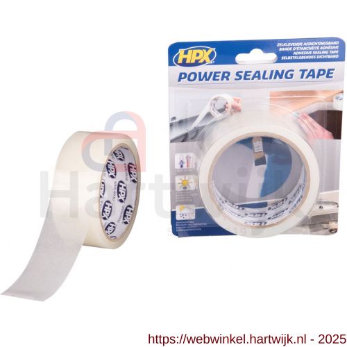 HPX enkelzijdige afdichtingstape water- en weerbestendig semi-transparant 38 mm x 1,5 m - H51700218 - afbeelding 1