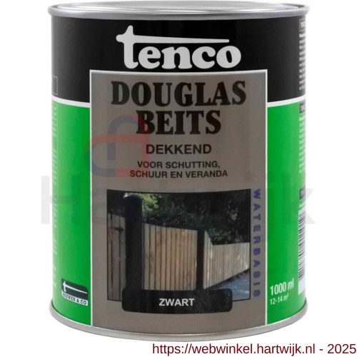Tenco Douglasbeits dekkend zwart 1 L blik - H40710398 - afbeelding 1