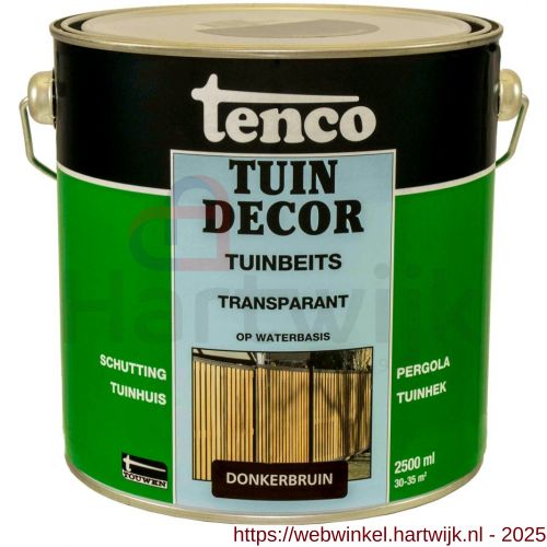 Tenco Tuindecor tuinbeits transparant donkerbruin 2,5 L blik - H40710437 - afbeelding 1
