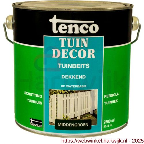 Tenco Tuindecor beits dekkend middengroen 2,5 L blik - H40710405 - afbeelding 1