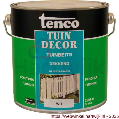 Tenco Tuindecor beits dekkend wit 2,5 L blik - H40710409 - afbeelding 1