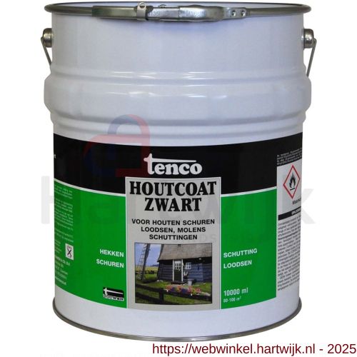 Tenco Houtcoat houtcoating teervrij zwart 25 L blik - H40710162 - afbeelding 1