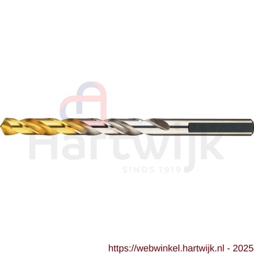 Phantom 11.441 HSS spiraalboor DIN 338 TiN-tip met drievlaks schacht (handgebruik) 10‚0 mm - H40527062 - afbeelding 1
