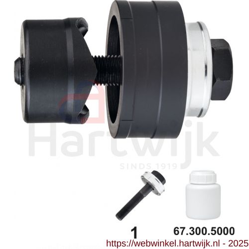 Phantom 67.110 gatenpons voor handgebruik met bout en lager 60 mm - H40500640 - afbeelding 1