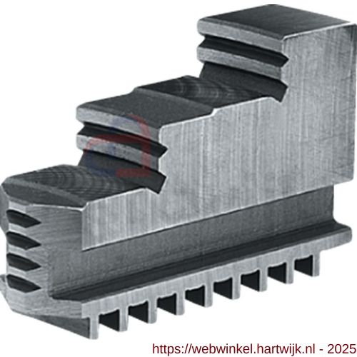 Bison 85.855 harde naar binnen getrapte bekken (draaibekken) voor 3-klauwplaat type 32** en 35** 630 mm set 3 stuks - H40501557 - afbeelding 1