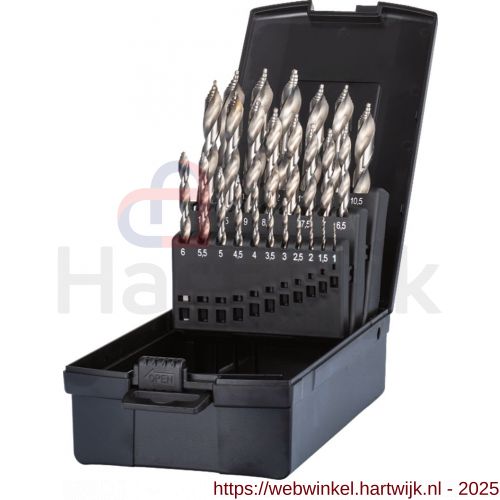 Phantom 19.139 HSS set spiraalboren DIN 338 Step-Point met drievlaks schacht 11.443 1-13x0‚5 mm - H40526367 - afbeelding 1
