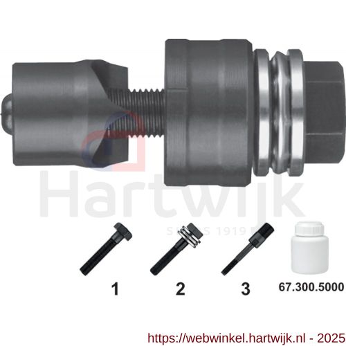 Phantom 67.120 gatenpons met 3-voudig splijtstempel voor hand- en hydraulisch gebruik met bout en lager 47 mm - H40500656 - afbeelding 1